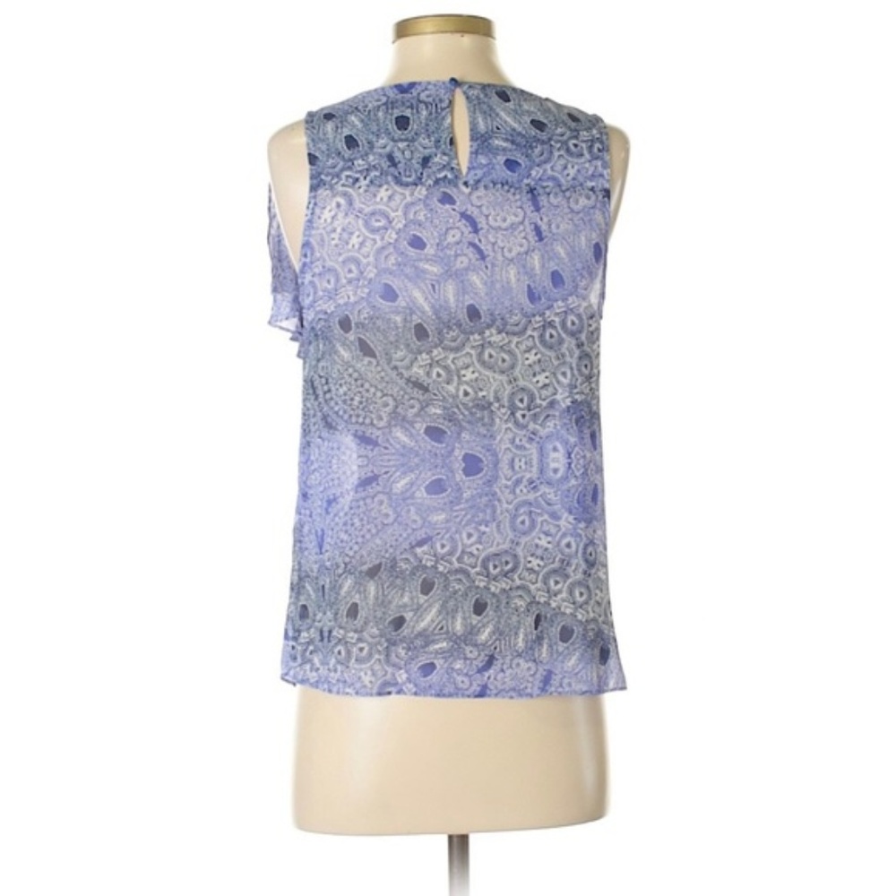 HD in Paris Anthropologie Blue Sleeveless Top - Picture 2 of 3